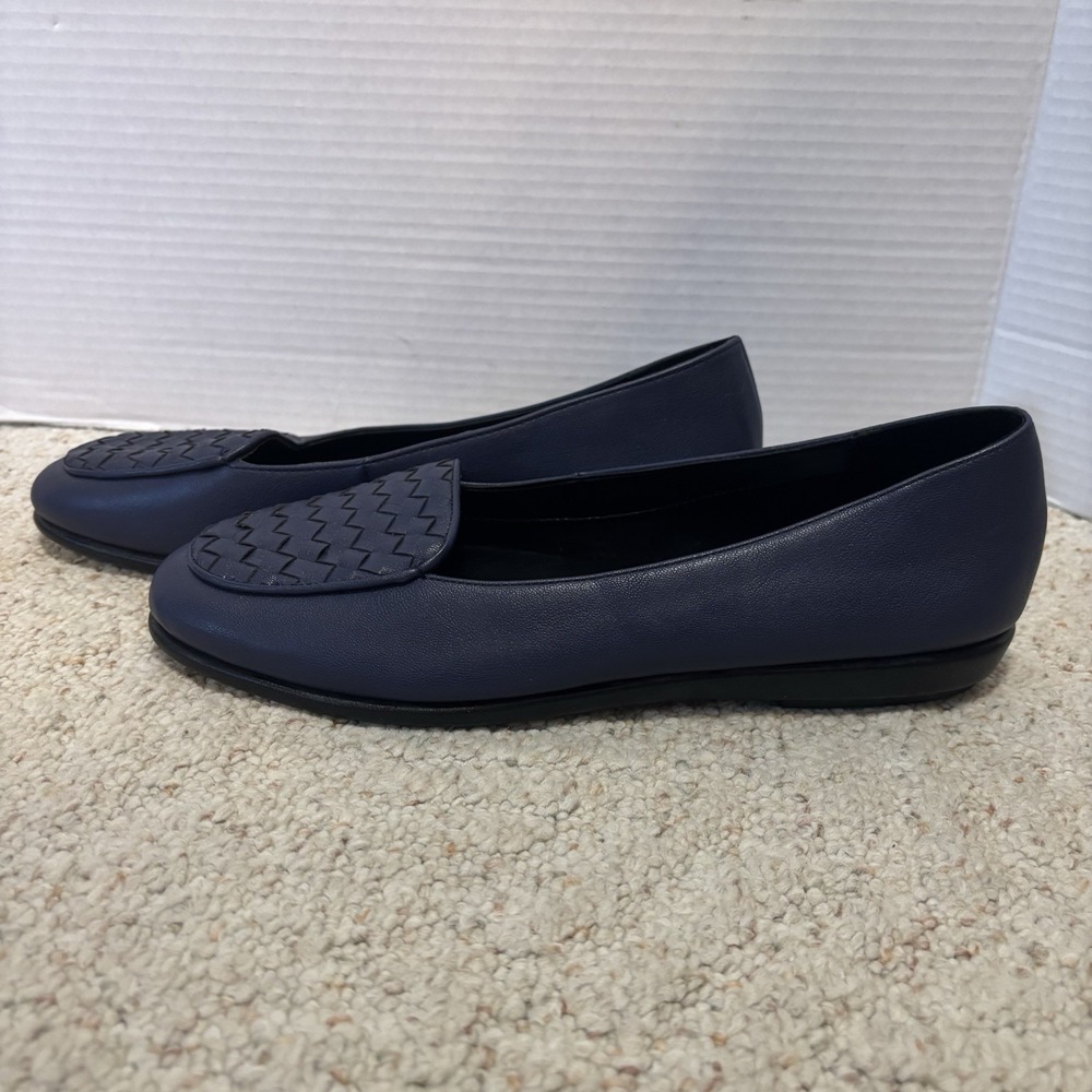 Aerosoles Women's Brielle Loafer Flats Size 10 M Navy Blue Woven Top Comfort - Picture 3 of 8